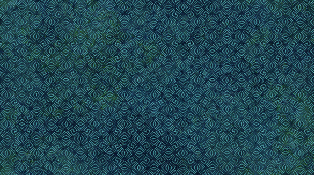 Synchronicity - Half Circle Grid in Navy - by Linda Ludovico with Northcott Fabrics