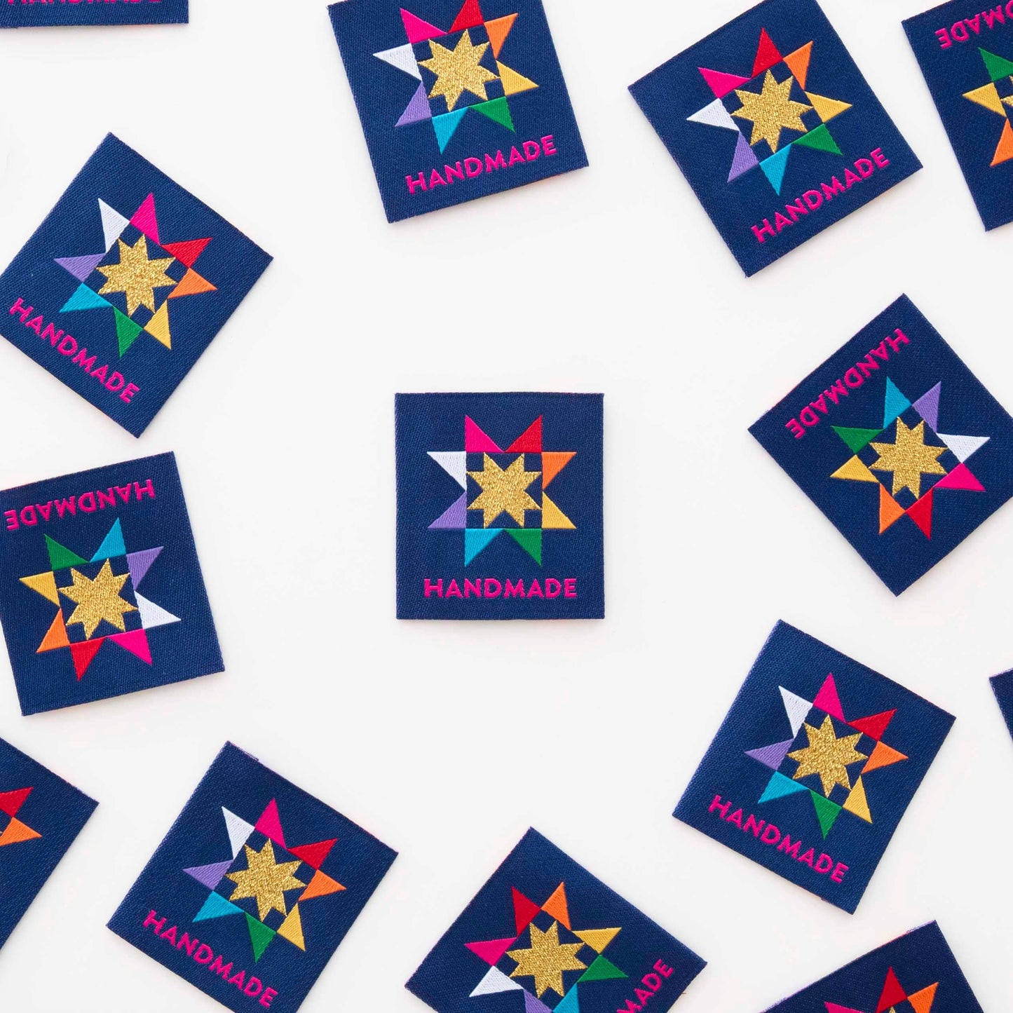 Sarah Hearts - Handmade Quilt Star Large Woven Sewing and Quilting Labels