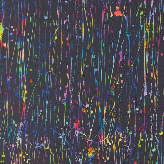Gradients Gallery - Dripping Paint in Midnight Rain - by Moda Fabrics