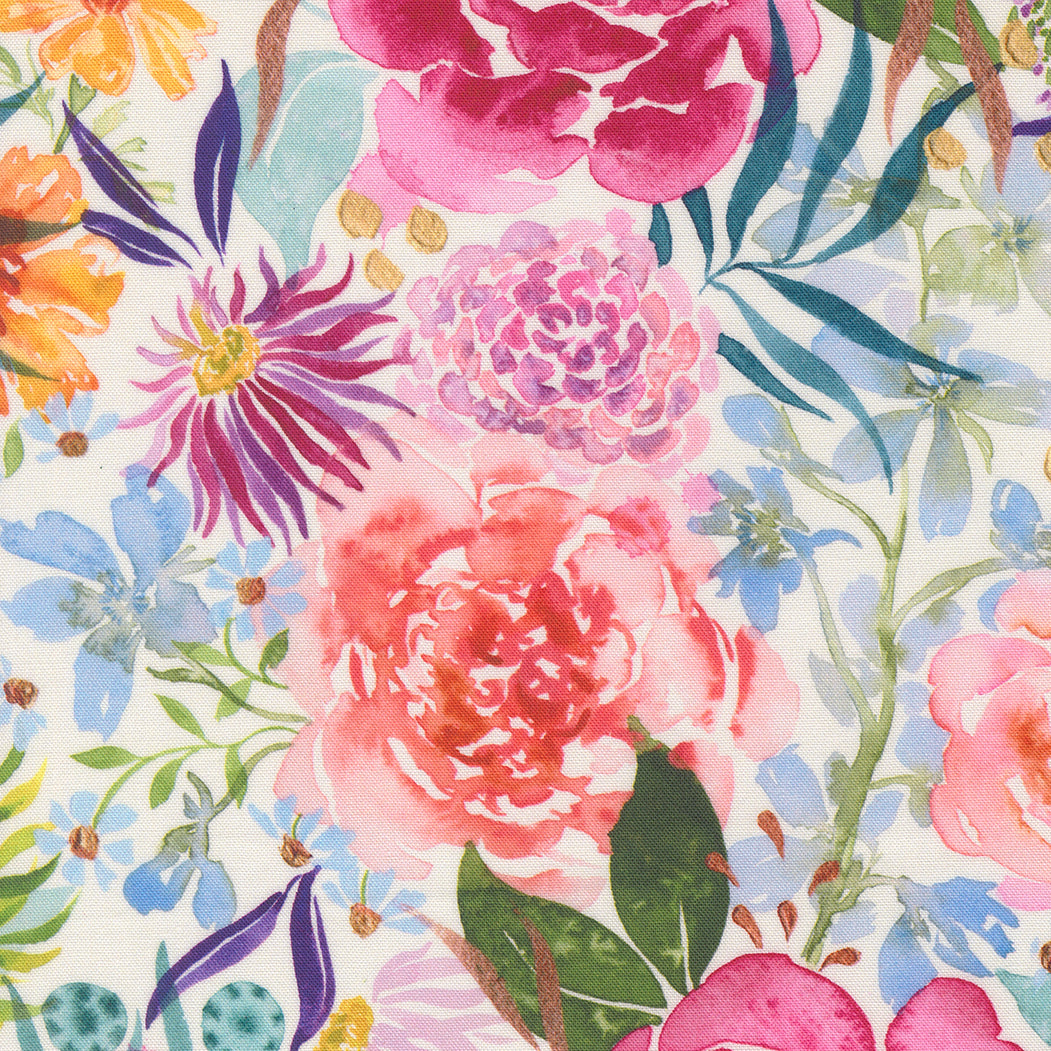 Soulstice - Midsummer Bloom in Cloud - by Create Joy Project with Moda Fabrics