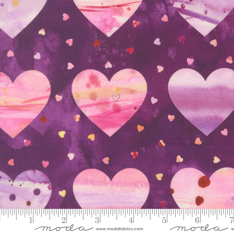 Fleur The Love - 108" Wide Back in Plum - by Create Joy Project with Moda Fabrics