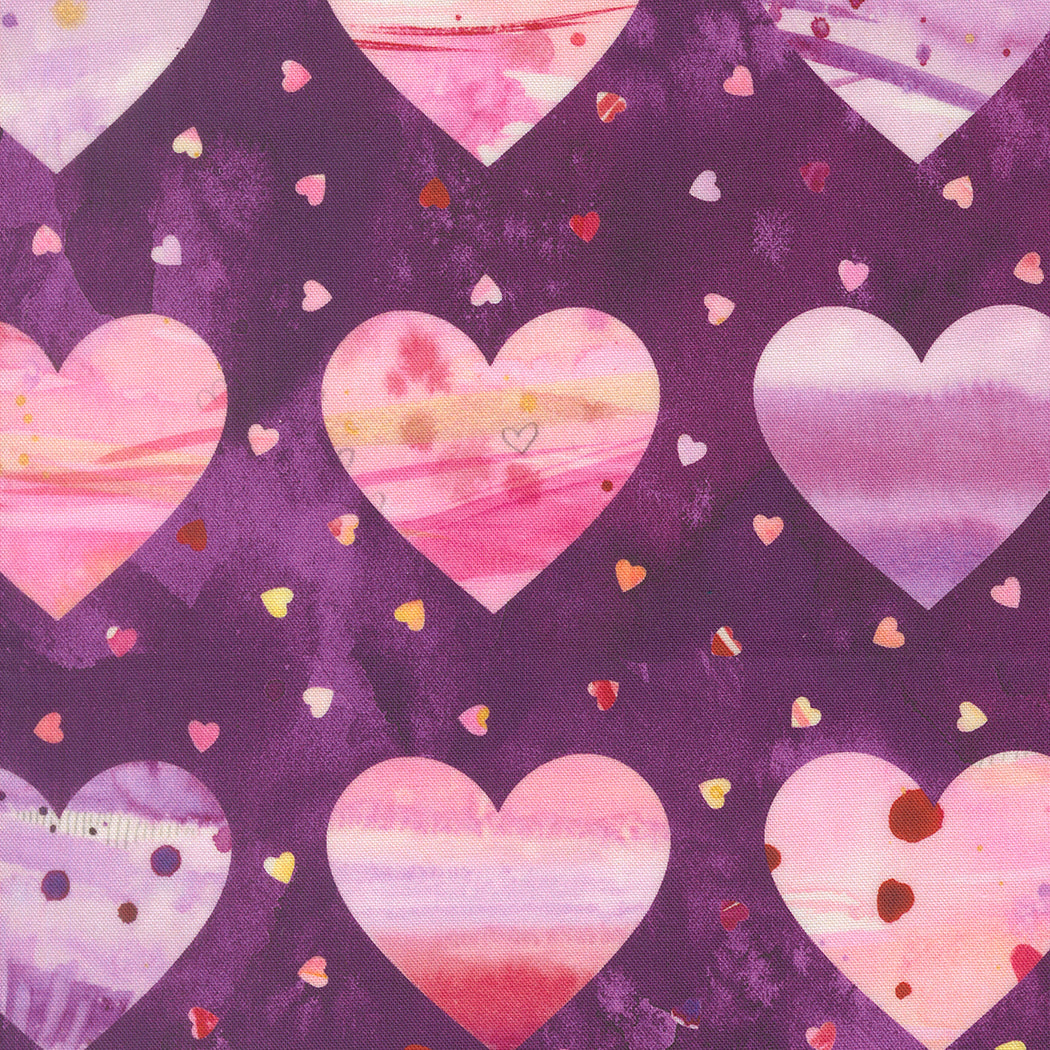 Fleur The Love - Lovestruck in Plum - by Create Joy Project with Moda Fabrics