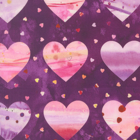 Fleur The Love - Lovestruck in Plum - by Create Joy Project with Moda Fabrics