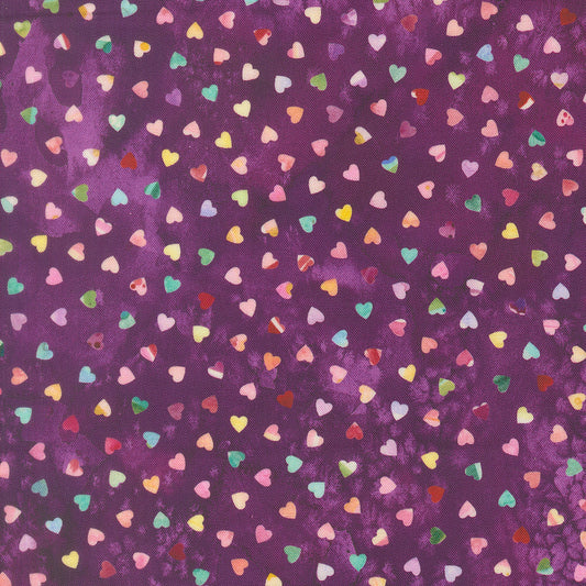 Fleur The Love - Sweetheart in Plum - by Create Joy Project with Moda Fabrics
