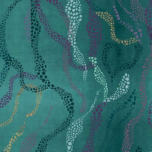 Colourful Leaves - Flow Lines - by Stof Fabrics