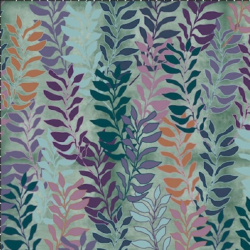 Colourful Leaves - Soft Leaves  - by Stof Fabrics
