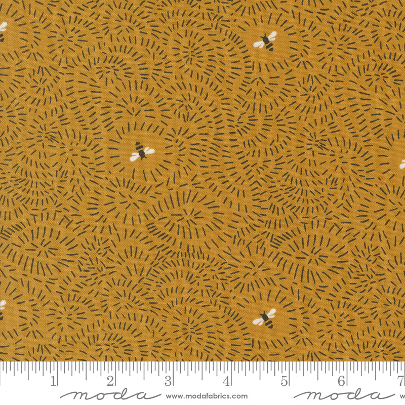 Bee Garden - Twists and Turns - Beeswax (Half Yard Cut) by Gingiber with Moda Fabrics