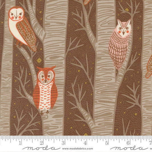 Night Owl – Night Owl in Cocoa (Half Yard Cut) – by Gingiber with Moda Fabrics
