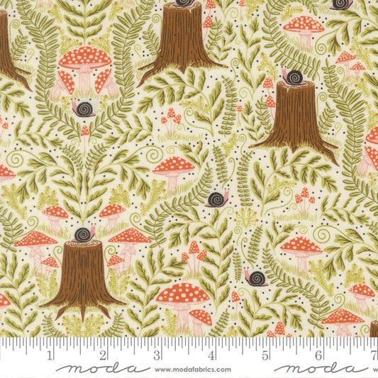 Night Owl – Mushroom Landscape in Cloud (Half Yard Cut) – by Gingiber with Moda Fabrics