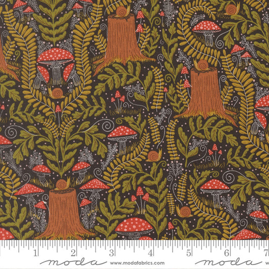 Night Owl – Mushroom Landscape in Midnight (Half Yard Cut) – by Gingiber with Moda Fabrics