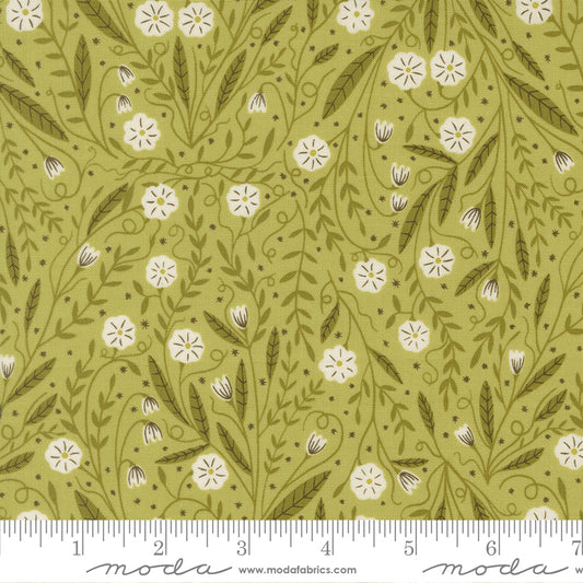 Night Owl – Woodland Floral in Leaf – by Gingiber with Moda Fabrics