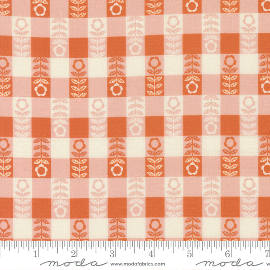 Night Owl – Flower Plaid in Petal (Half Yard Cut) – by Gingiber with Moda Fabrics
