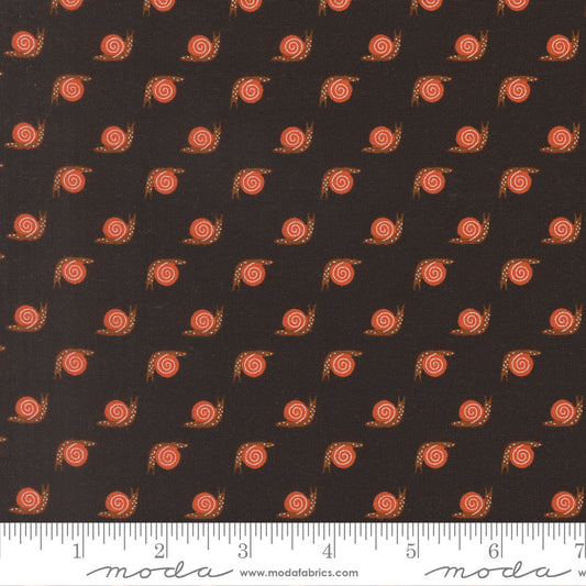 Night Owl – Snail in Midnight (Half Yard Cut) – by Gingiber with Moda Fabrics