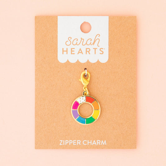 Sarah Hearts - Color Wheel Removable Zipper Charm