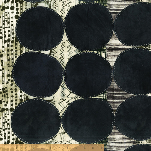 Marcia Derse Essentials (Half Yard Cut) - Circle: Black - with Windham Fabrics