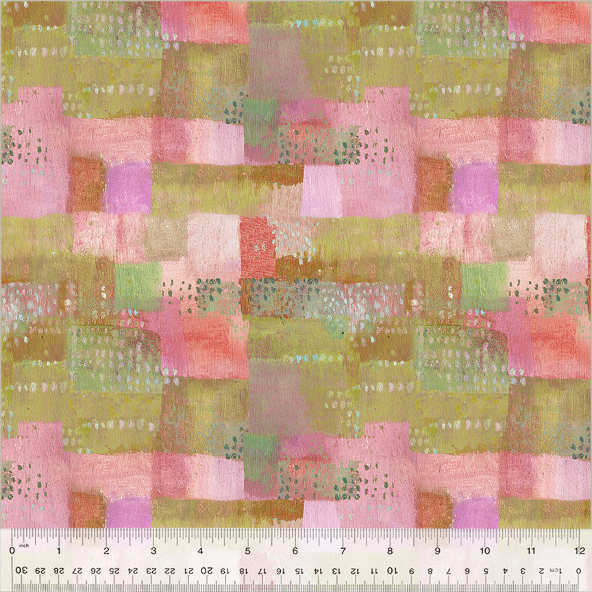 Grounded - Mismatched, Dragon Fruit (Half Yard Cut) by Maria Carluccio with Windham Fabrics