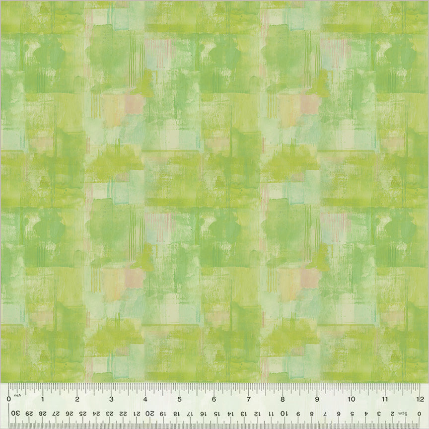 Grounded - Quiet Space, Lemon Lime (Half Yard Cut) by Maria Carluccio with Windham Fabrics