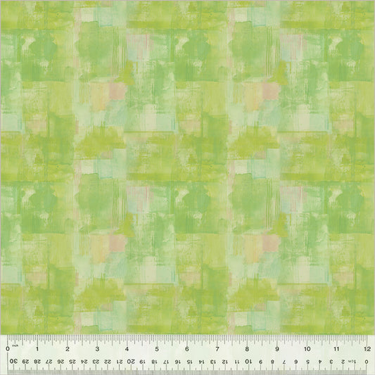 Grounded - Quiet Space, Lemon Lime (Half Yard Cut) by Maria Carluccio with Windham Fabrics