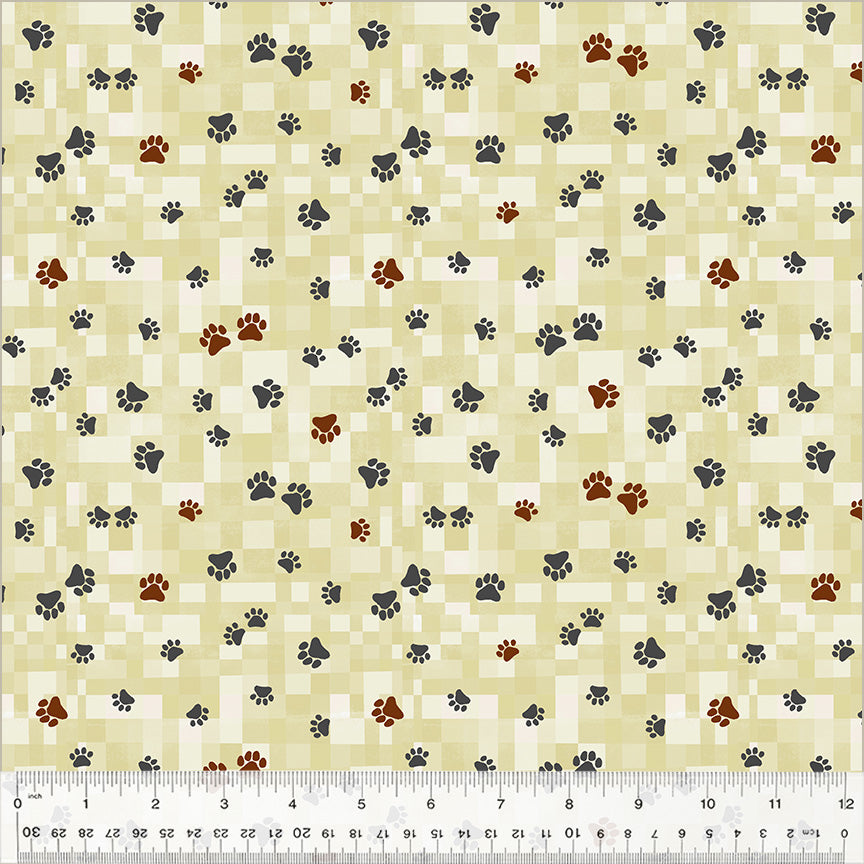 Fur-Ever Friends - Trail Home (Cream) (Half Yard Cut) by Gareth Lucas with Windham Fabrics.