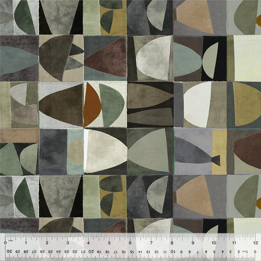 Sketchbook 21 - Petite Palette Stacks - Baked Clay (Canvas) (Half Yard Cut) - by Marcia Derse with Windham Fabrics