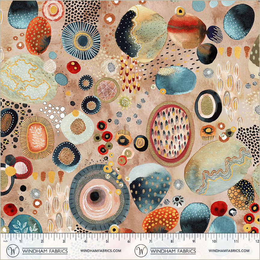 Flora & Form - Fire Opal - 54777DM-2 by Essoldo Design for Windham Fabrics