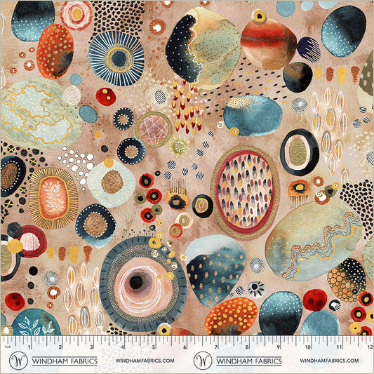 Flora & Form - Fire Opal - 54777DM-2 by Essoldo Design for Windham Fabrics