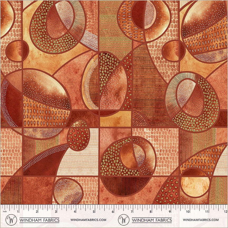 Flora & Form - Terracotta - 54782D-6 by Essoldo Design for Windham Fabrics