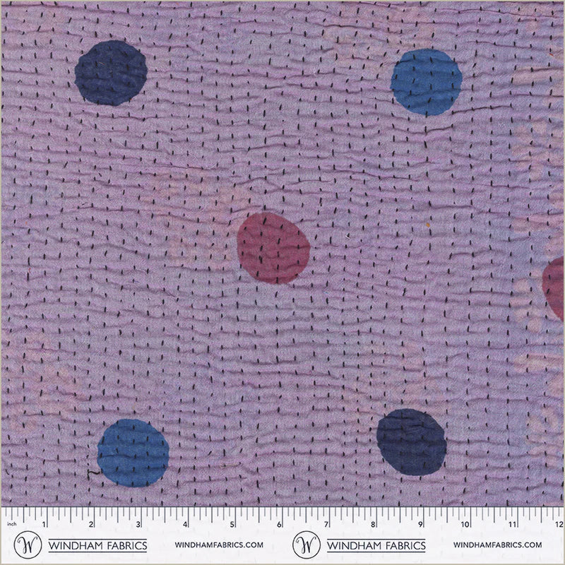 Kantha in Lavender Dot - by Whistler Studios with Windham Fabrics