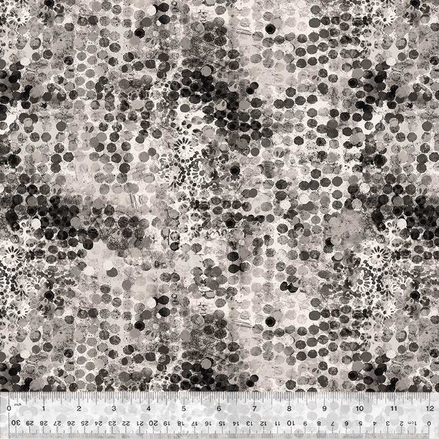 Shine On - Glimmer, Black (Half Yard Cut) - by Jennifer Lambein with Windham Fabrics