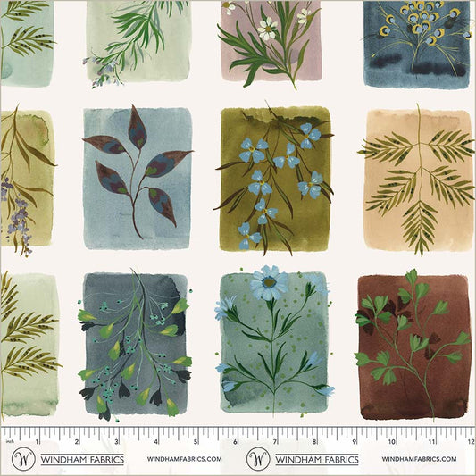 Bloomfield - Tiny Botanicals LInen - by Kelly Ventura with Windham Fabrics