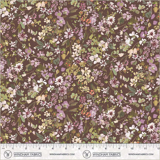 Bloomfield - Perennials Plum - by Kelly Ventura with Windham Fabrics