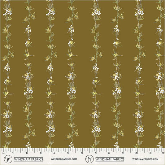 Bloomfield - Climbing Vines Olive - by Kelly Ventura with Windham Fabrics