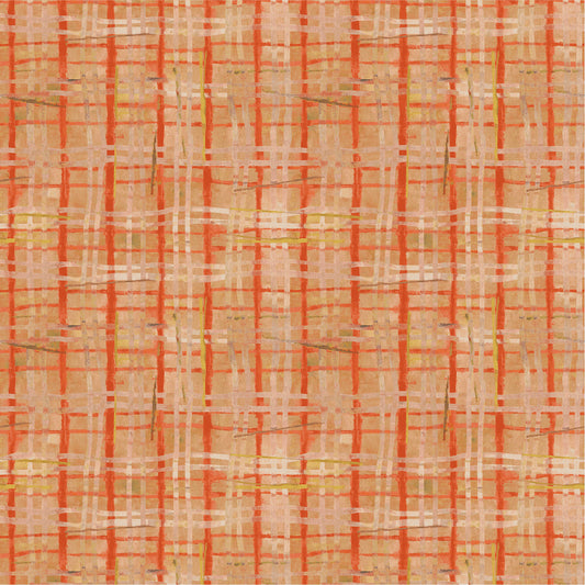 The Plaid One - Porch Screen Plaid in Sweet Melon - by Marcia Derse with Windham Fabrics