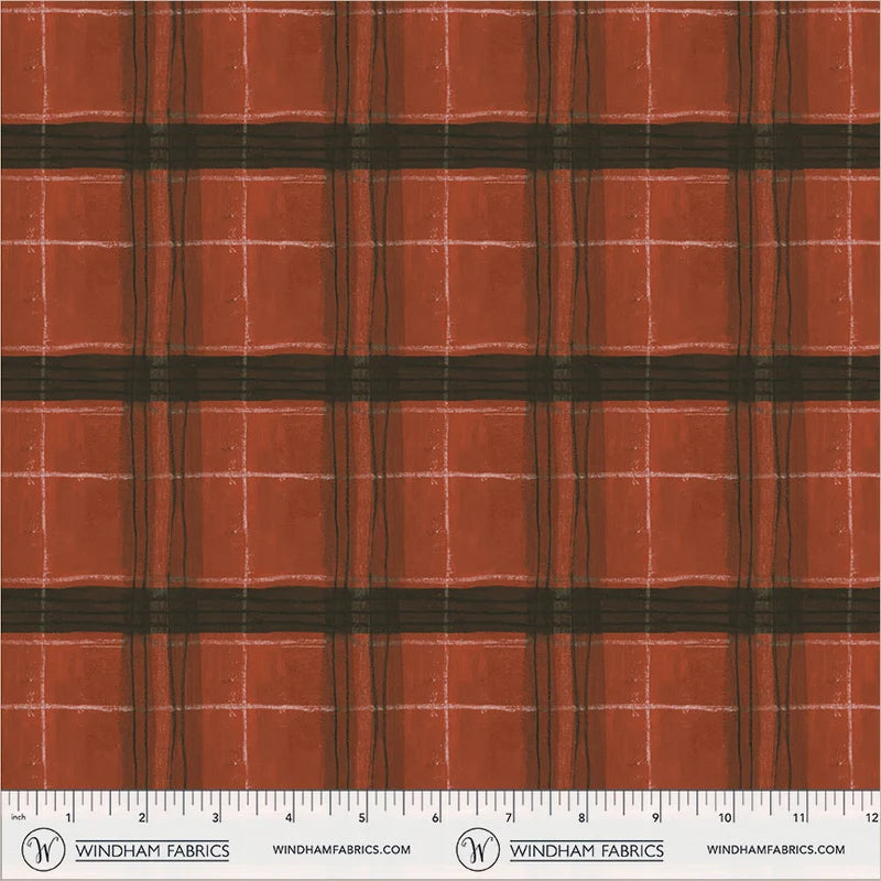 The Flannel One - Barn Red - Flannel - by Marcia Derse with Windham Fabrics
