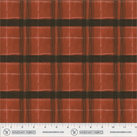 The Flannel One - Barn Red - Flannel - by Marcia Derse with Windham Fabrics
