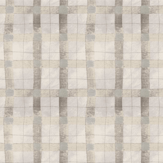 The Flannel One - Oatmeal Plaid - Flannel - by Marcia Derse with Windham Fabrics