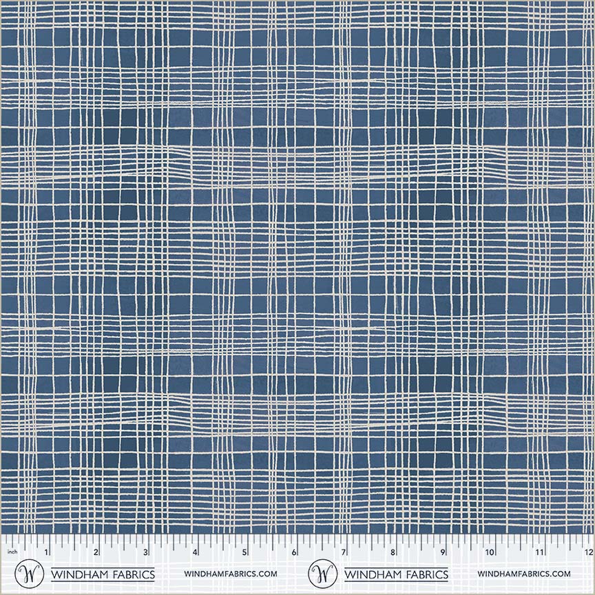 The Plaid One - String Theory Plaid in Clueprint - by Marcia Derse with Windham Fabrics