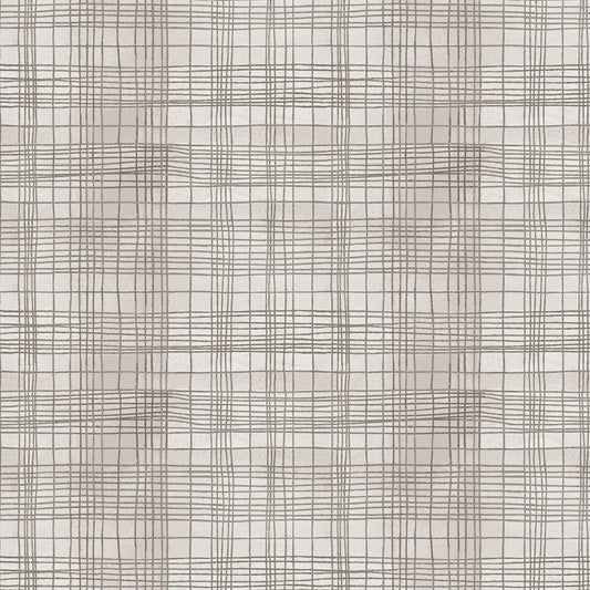 The Plaid One - String Theory Plaid in Seashell - by Marcia Derse with Windham Fabrics