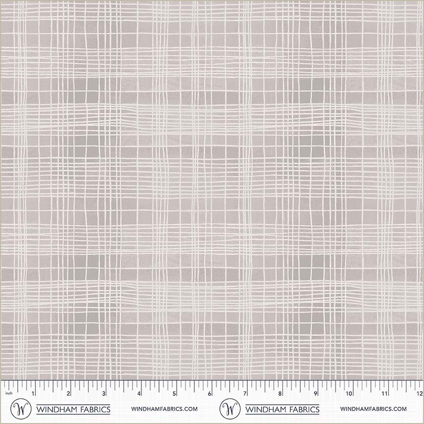 The Plaid One - String Theory Plaid in Ocean Mist - by Marcia Derse with Windham Fabrics