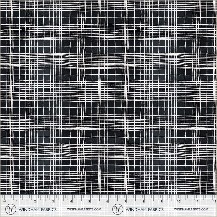 The Plaid One - String Theory Plaid in Space Tunnel - by Marcia Derse with Windham Fabrics