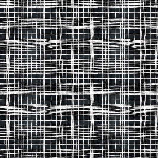 The Plaid One - String Theory Plaid in Space Tunnel - by Marcia Derse with Windham Fabrics