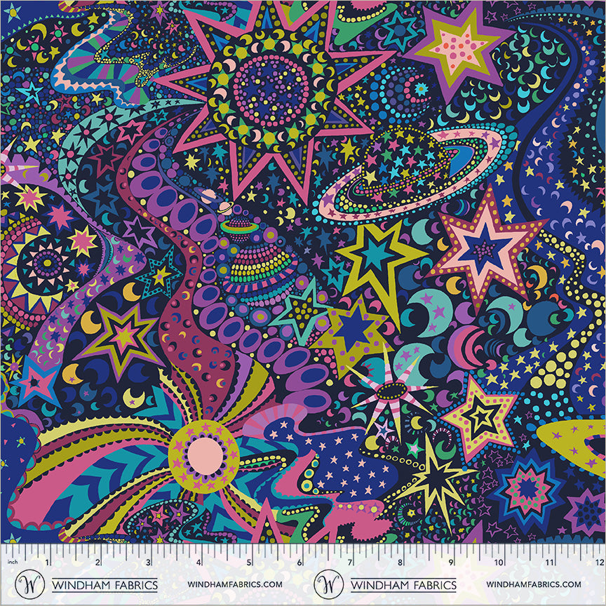 Interstellar in Deep Space from Cosmos by Sally Kelly for Windham Fabrics