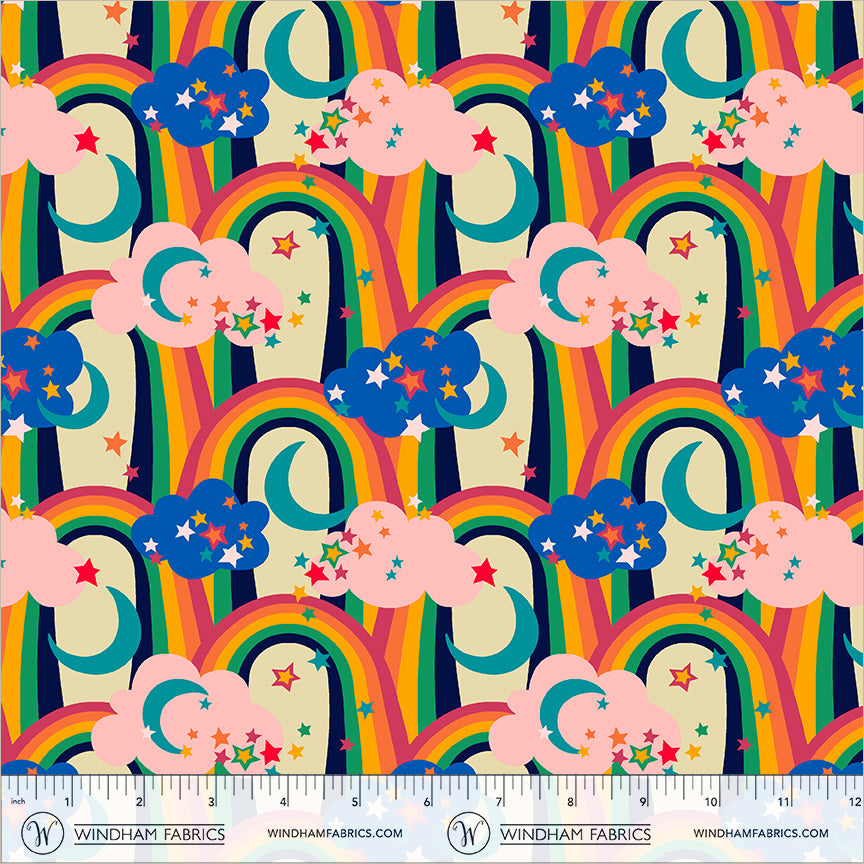 Iris in Starlight from Cosmos by Sally Kelly for Windham Fabrics