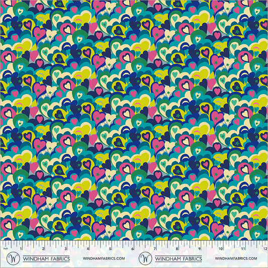 Love Dust in Blue Light from Cosmos by Sally Kelly for Windham Fabrics
