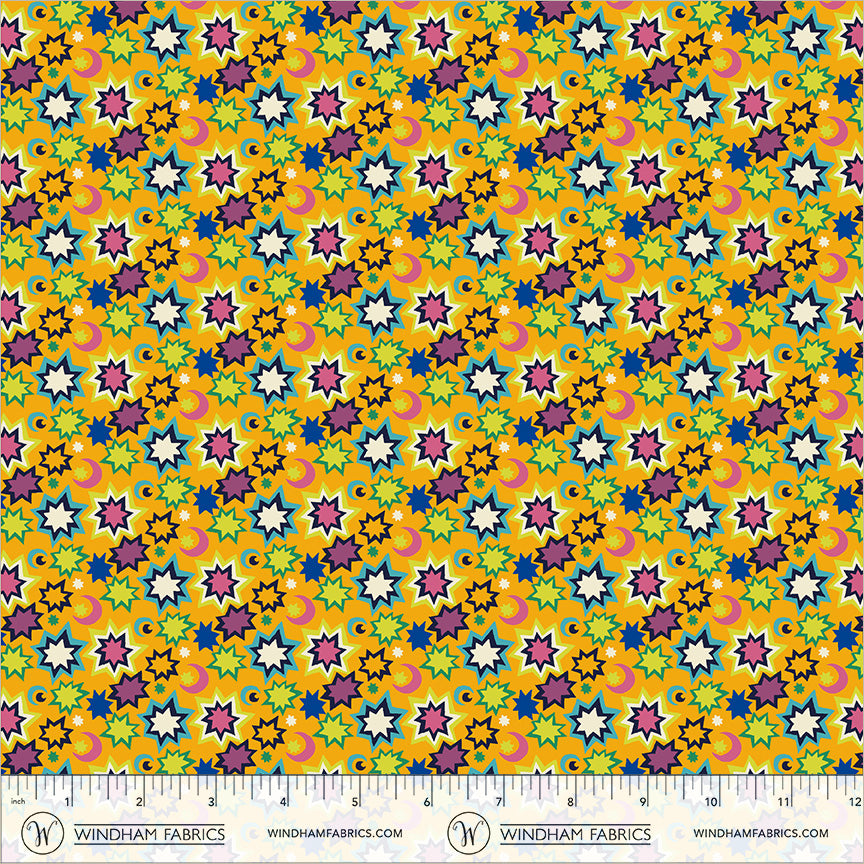 Stardust in Sun from Cosmos by Sally Kelly for Windham Fabrics