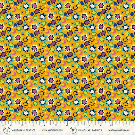 Stardust in Sun from Cosmos by Sally Kelly for Windham Fabrics
