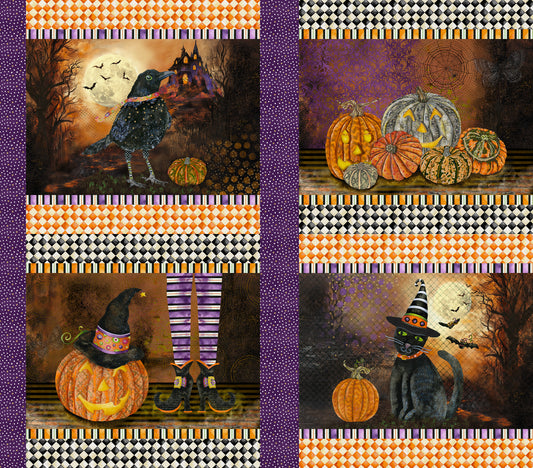 Midnight Hollow - Under the Full Moon Panel - by Jennifer Lambein with Windham Fabrics
