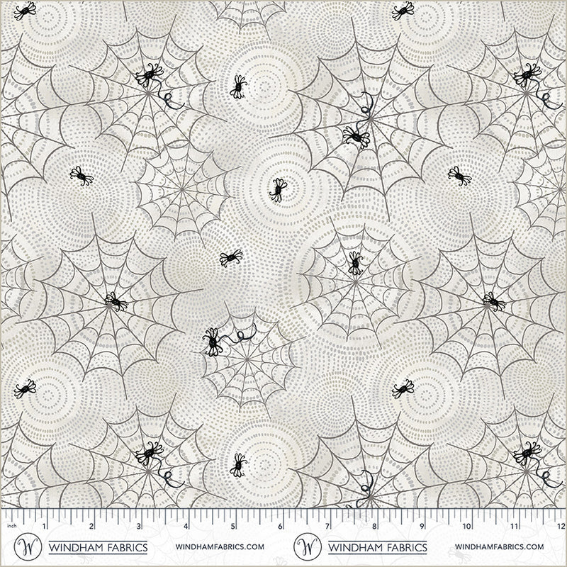 Midnight Hollow - Spider Maze in Moonlight - by Jennifer Lambein with Windham Fabrics