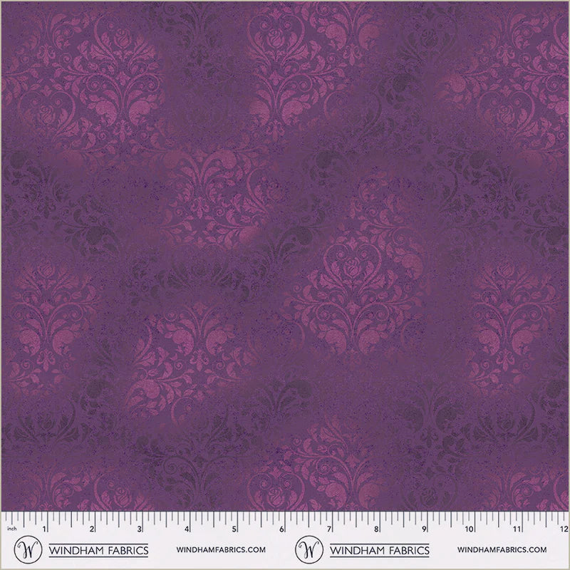 Midnight Hollow - Damask in Wildberry - by Jennifer Lambein with Windham Fabrics