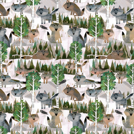 Animal Kingdom - Wild Wolves - by Gareth Lucas with Windham Fabrics